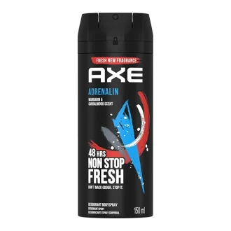 اسپری دئودورانت بدن اَکس آدرنالین 48 ساعت تازگی 150 میلی‌لیتر - AXE Adrenalin Deodorant Body Spray 48H Fresh 150ml