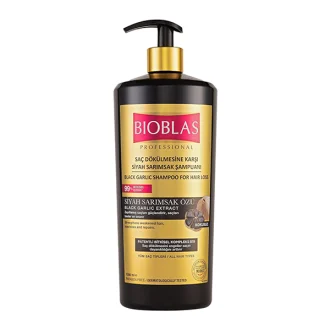 شامپو بیوبلاس ضد ریزش مو با عصاره سیر سیاه حجم ۱۰۰۰ میلی‌لیتر | Bioblas Anti-Hair Loss Shampoo with Black Garlic 1000ml