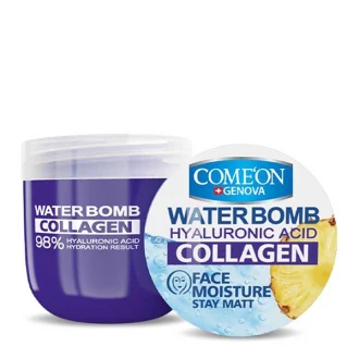 کرم واتر بمب آبرسان حاوی کلاژن کامان حجم 200 میلی‌لیتر - Comeon Water Bomb Moisturizing Cream with Collagen 200ml