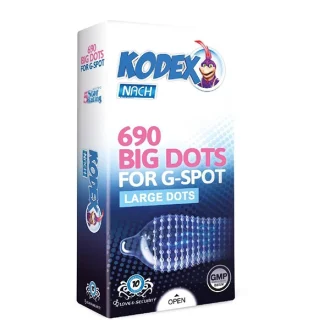 کاندوم ناچ کدکس مدل BIG DOTS بسته 10 عددی