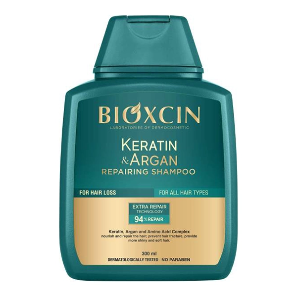 شامپو ضد ریزش بیوکسین کراتین و آرگان - Bioxcin Keratin & Argan Anti-Hair Loss Shampoo